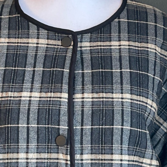 NWT Zara Women’s Quilted Plaid Jacket Size XL Black Gray Tan - Picture 3 of 9